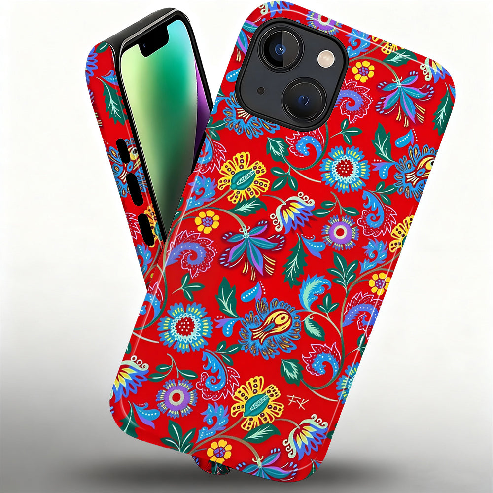 A1033-A1-Iphone14Plus-Red Folk Bloom