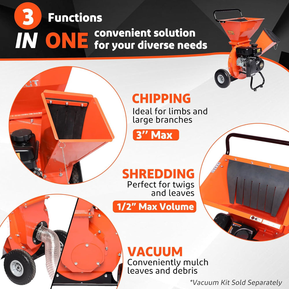 3-in-1 Multi-Function Wood Chipper bundle