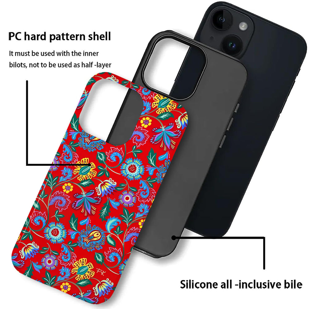 A1033-A1-Iphone14Plus-Red Folk Bloom