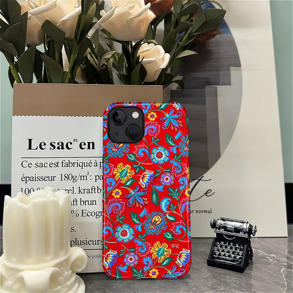 A1033-A1-Iphone14Plus-Red Folk Bloom