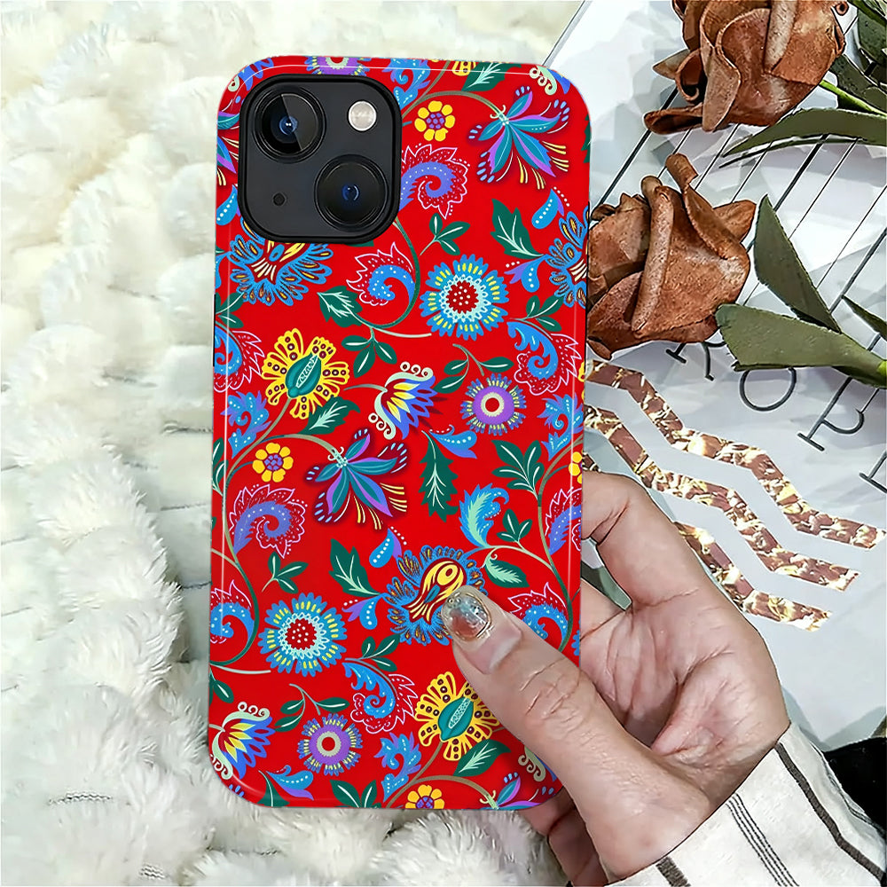 A1033-A1-Iphone14Plus-Red Folk Bloom